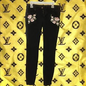 black flower pants